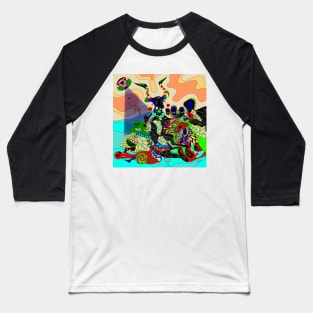 business with witches and aliens ecopop classic remix art Baseball T-Shirt